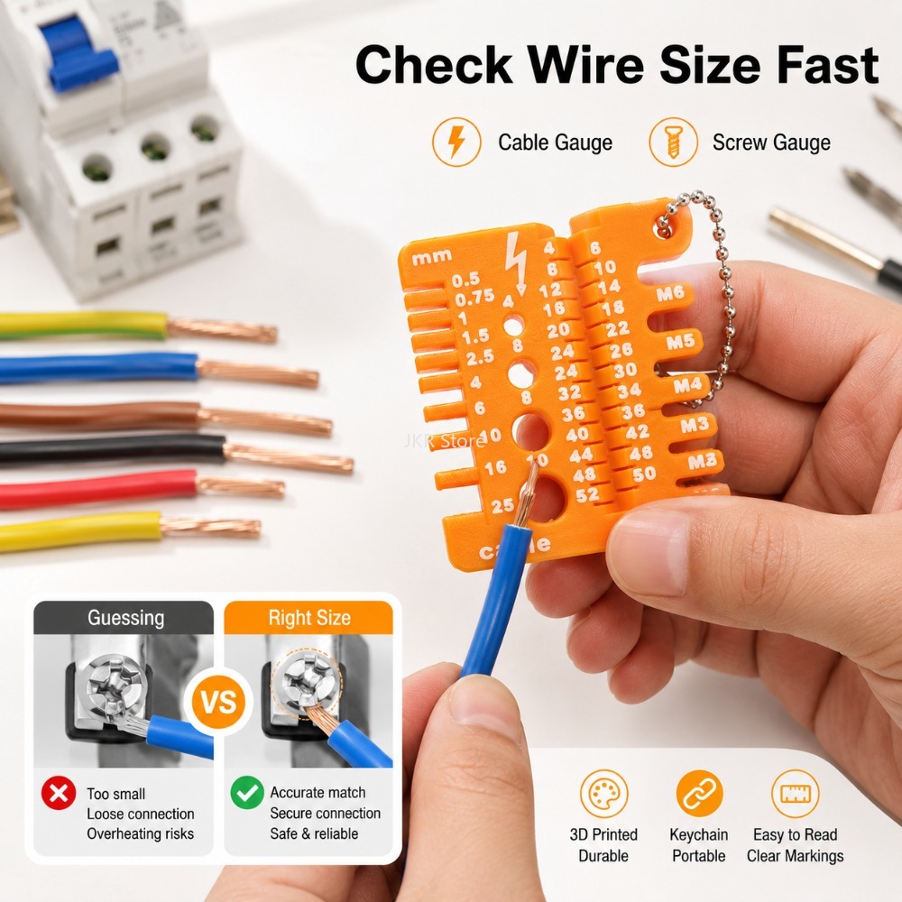 Workshop Use Tools - Double Sided Wire Gauge Screw Measuring