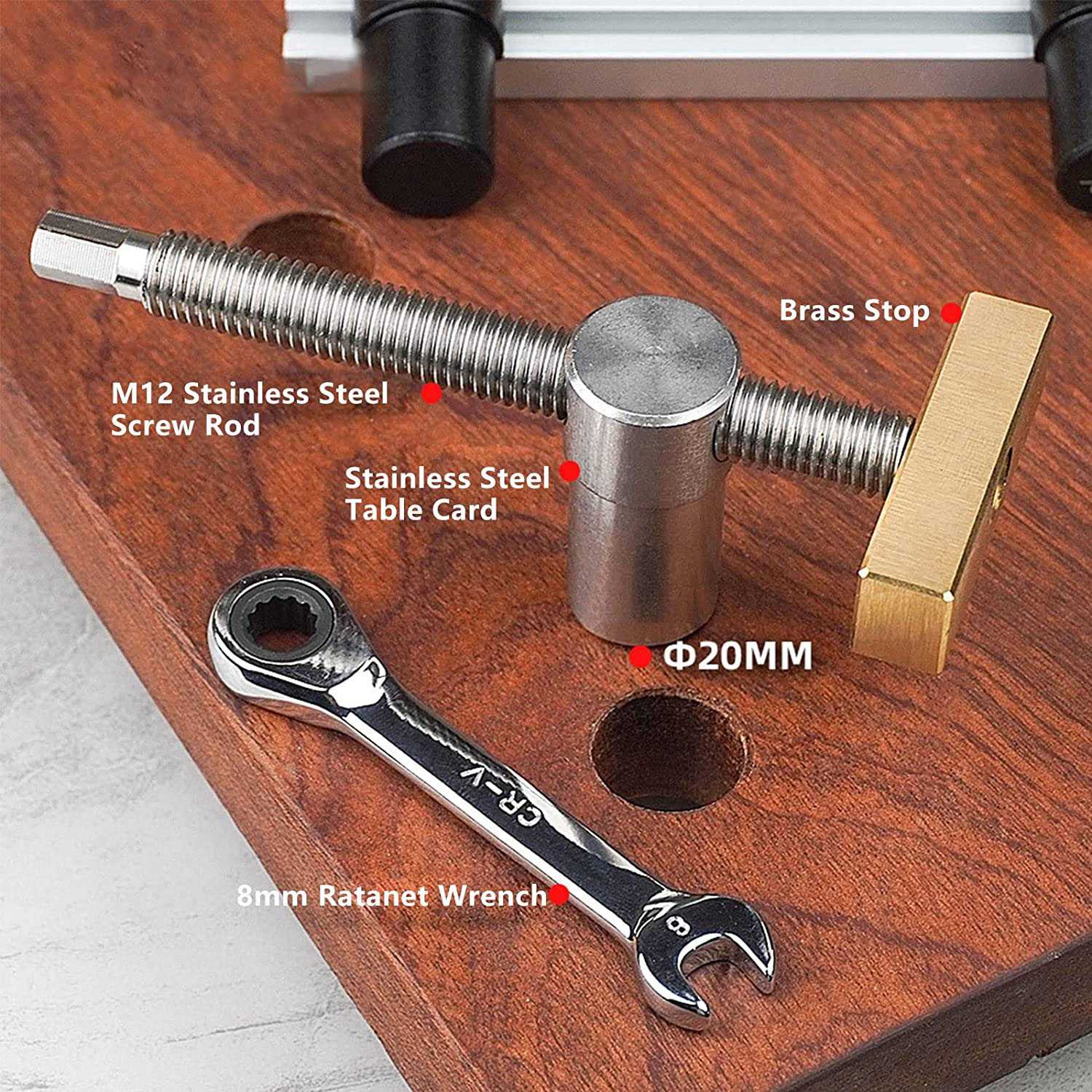 Bench Dog Hole - Dog Hole Clamps - 2 Adjustable