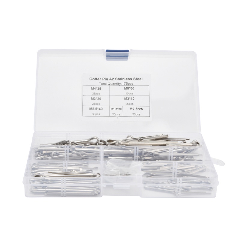 Car Workshop Tools Kit - 175Pcs Cotter Pin Metal Clip Fastener