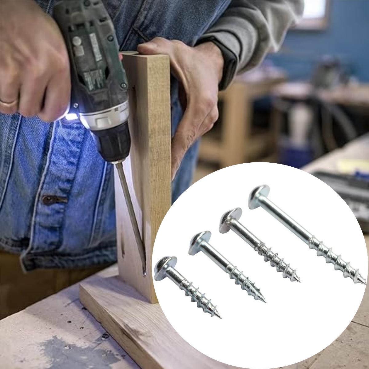 Pocket Hole Jig - 100pcs Oblique Hole Drilling Dedicated Phillips