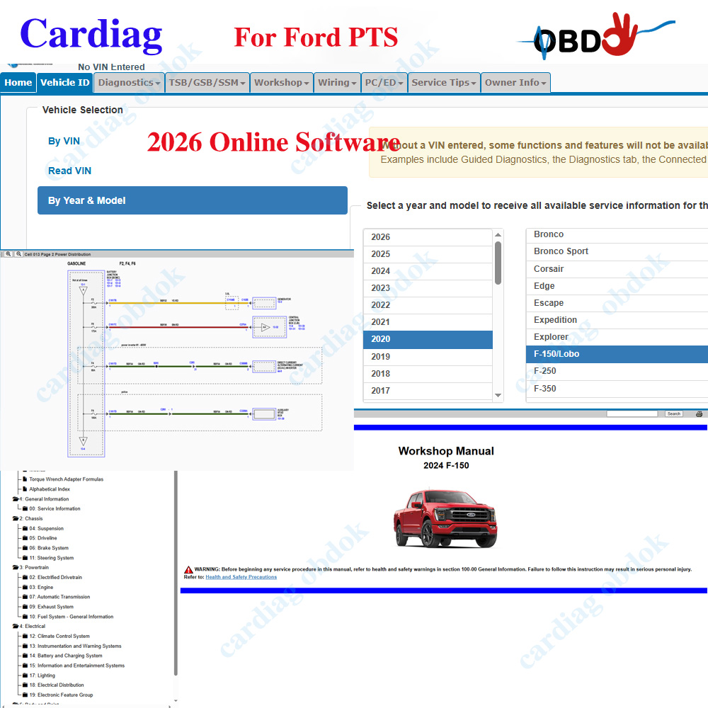2026 for Ford PTS Online Softw - Workshop Tools Diagram ulasan dan harga