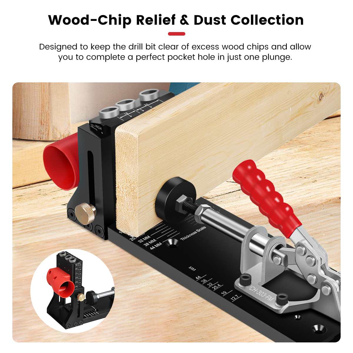 ENJOYWOOD XK4 Woodworking Incl - Pocket Hole Jig ulasan dan harga