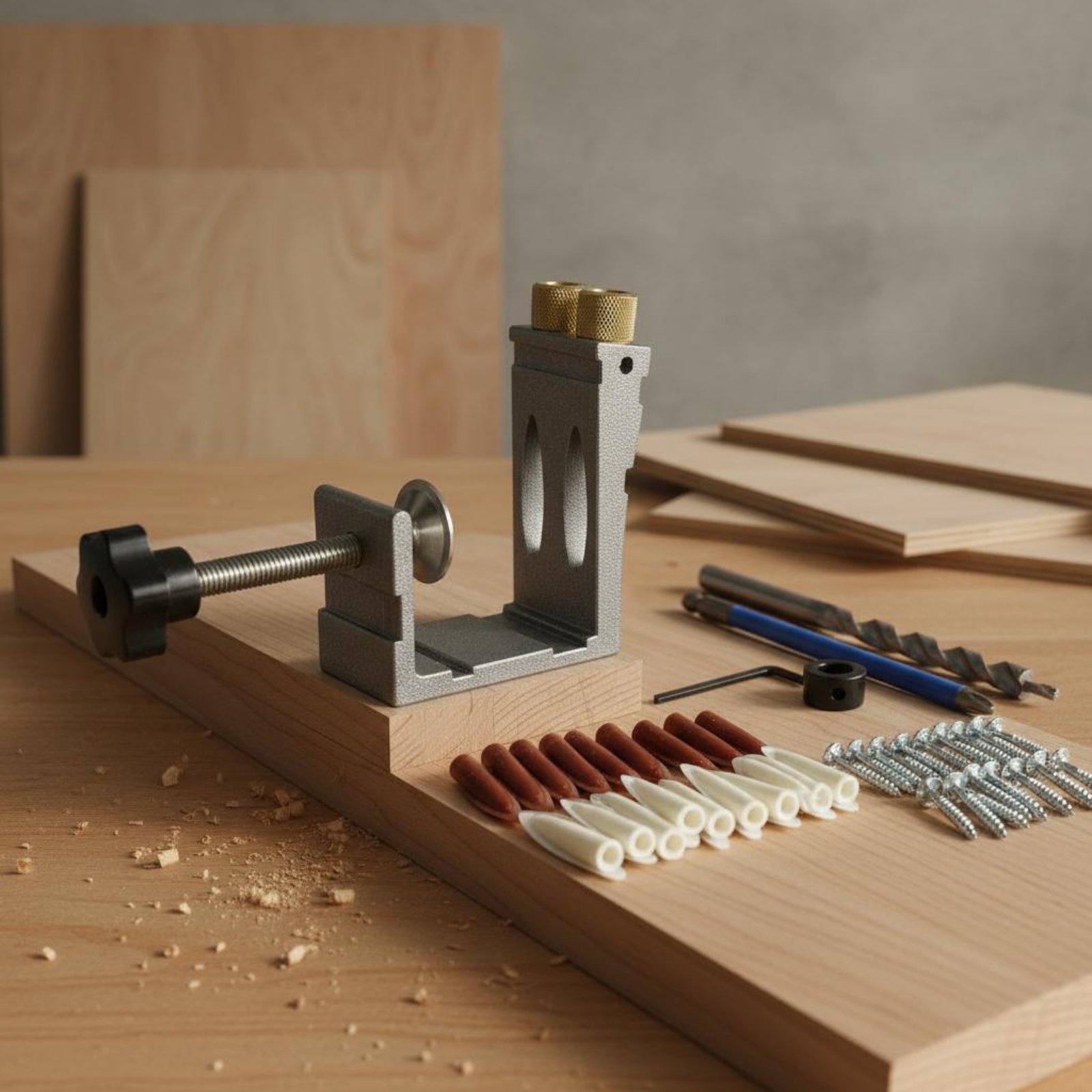 47 Pieces Angled Hole Drilling - Pocket Hole Jig ulasan dan harga