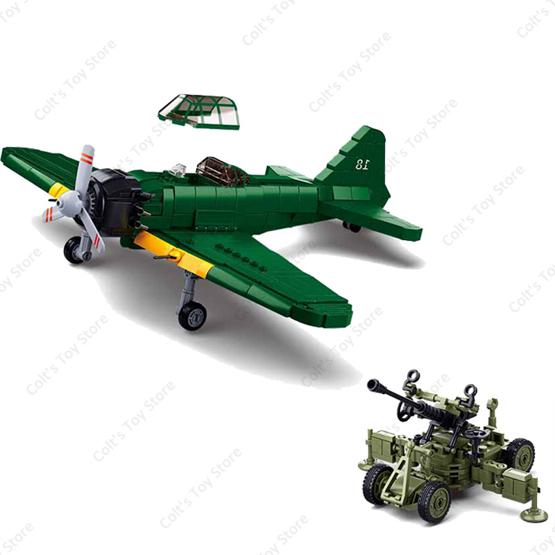 Sluban Military WW2 Planes Sov - Hand Plane Block ulasan dan harga