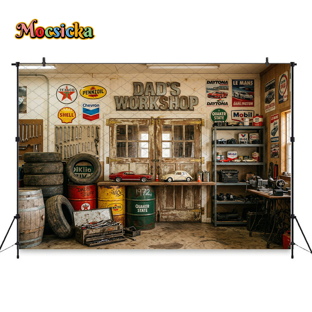 Mocsicka Dad's Workshop Photog - Workshop Tools Background ulasan dan harga