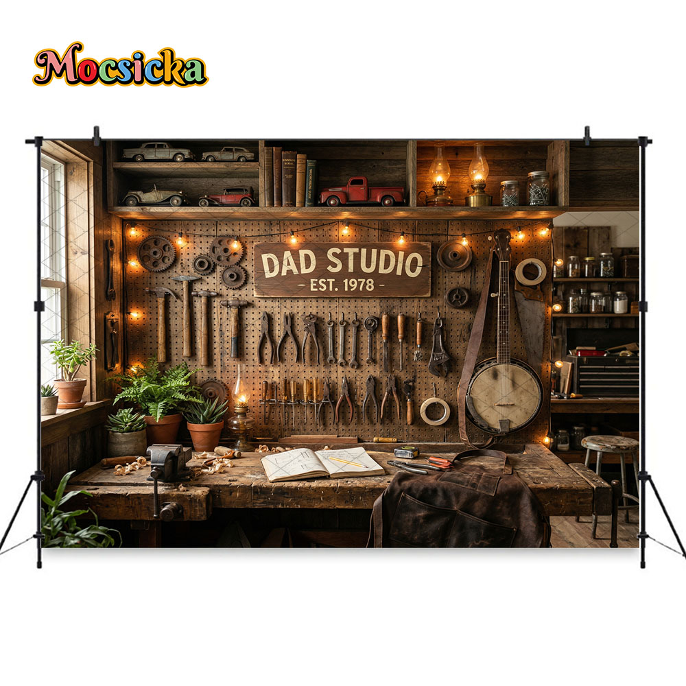 Mocsicka Dad's Workshop Photog - Workshop Tools Background ulasan dan harga