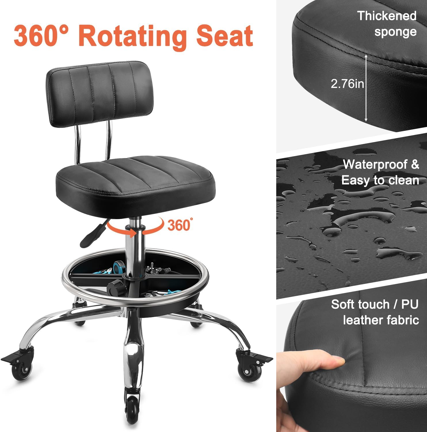 Garage Mechanic Stool With Bac - Mechanical Tools In Workshop ulasan dan harga