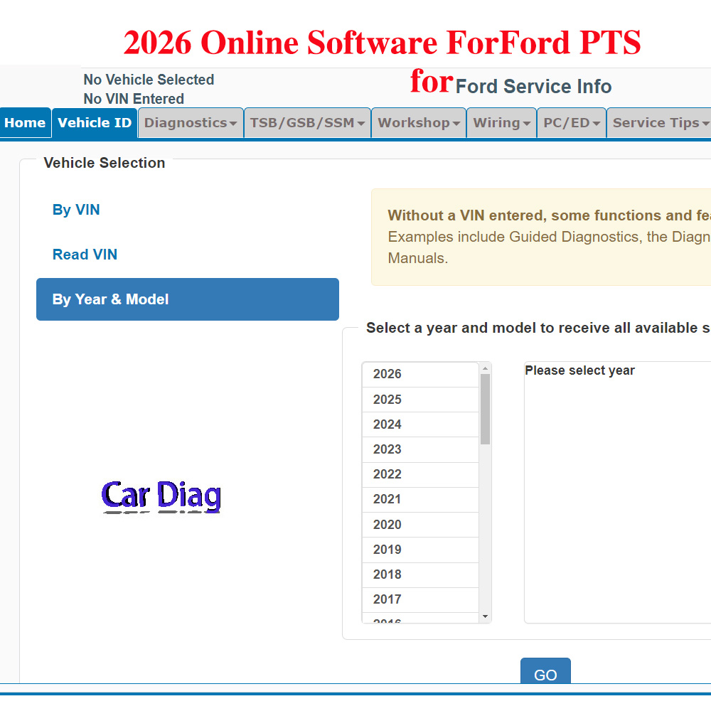 2026 Online Software for Ford  - Workshop Tools Diagram ulasan dan harga