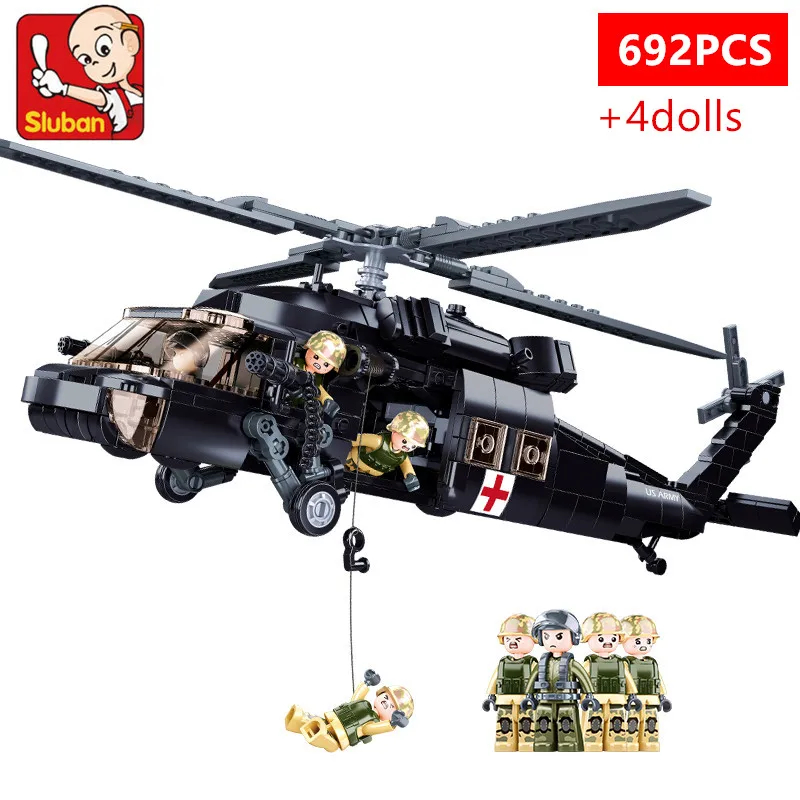 692PCS Military UH-60L Medical - Hand Plane Block ulasan dan harga