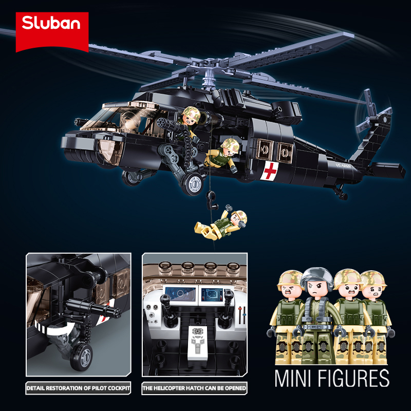 692PCS Military UH-60L Medical - Hand Plane Block ulasan dan harga