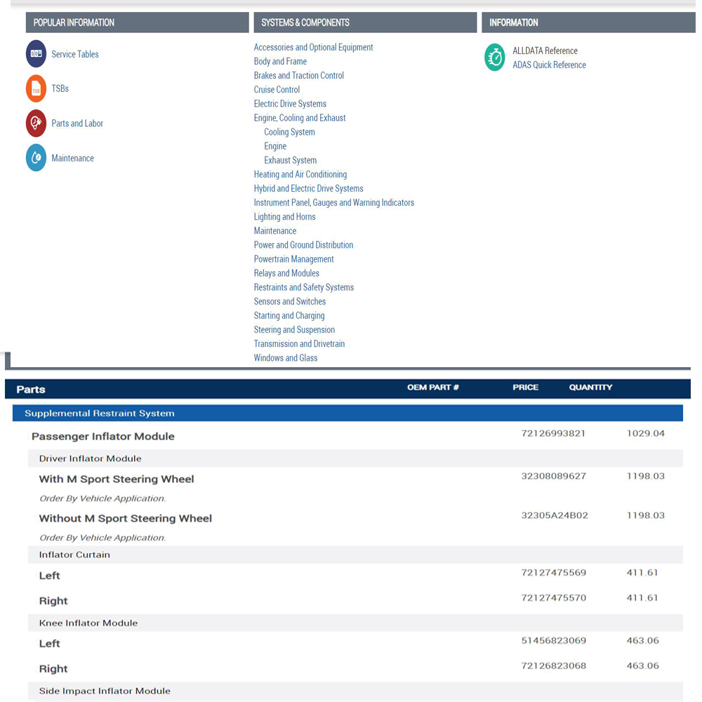 Alldata Repair Online Software - Workshop Tools Diagram ulasan dan harga