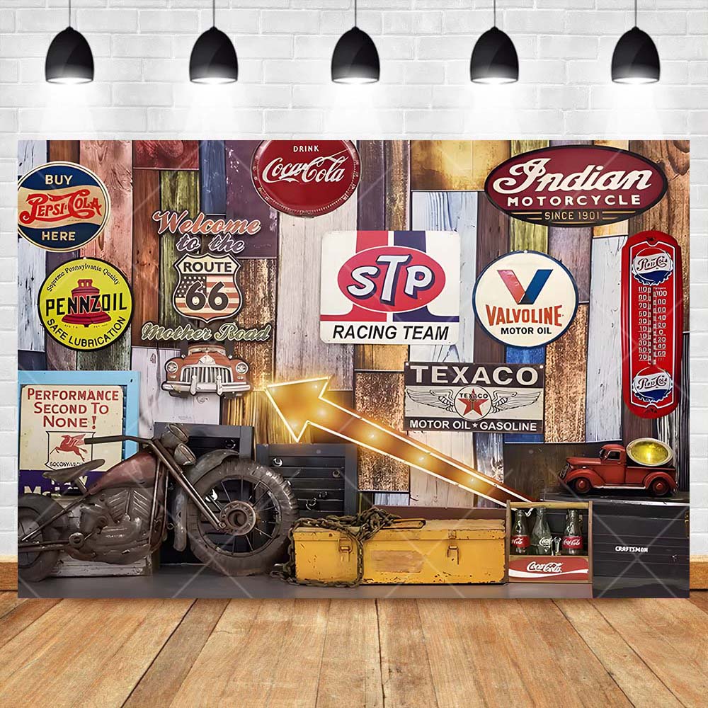 Retro Motorcycle Car Repairs G - Workshop Tools Background ulasan dan harga