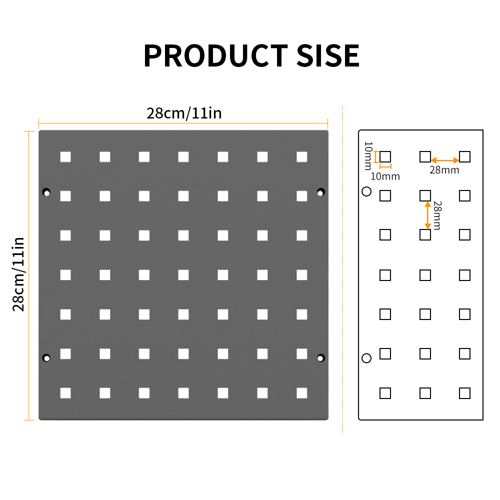 Pegboard 28cm Square | Multi-U - Workshop Use Tools ulasan dan harga