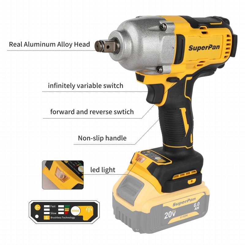 High Torque Cordless Impact Wr - Workshop Use Tools ulasan dan harga